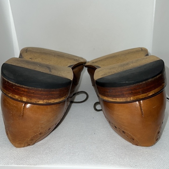 Joseph Abboud leather Cognac brown wingtip lace up Oxford shoes Sz 8.5 - Picture 10 of 12